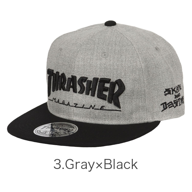 スラッシャー キャップ メンズ レディース THRASHER ベースボールキャップ ストリート ブランド ロゴ マグロゴ 帽子 スナップバック 通販