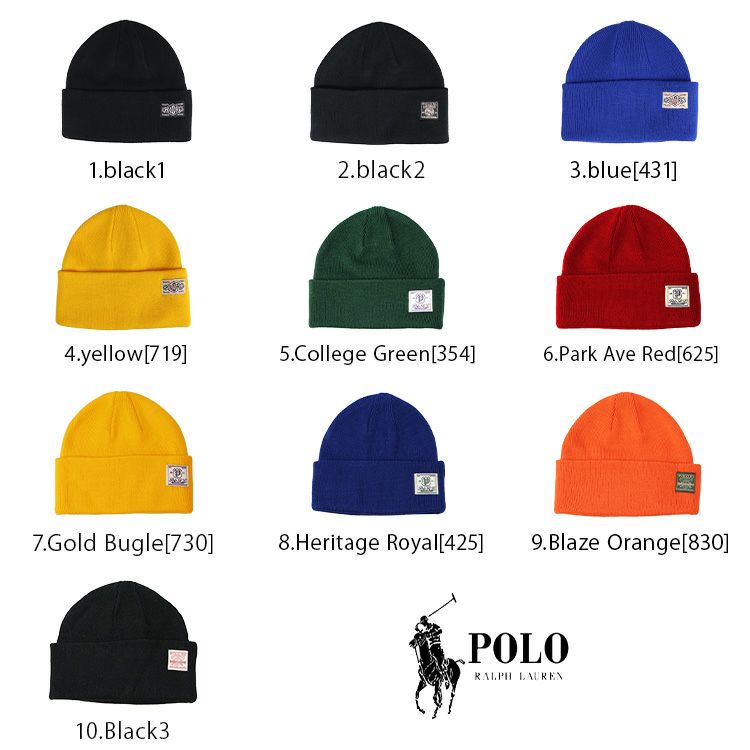 ポロ・ラルフローレン ニットキャップ ニット帽 CLASSIC TAG タグ