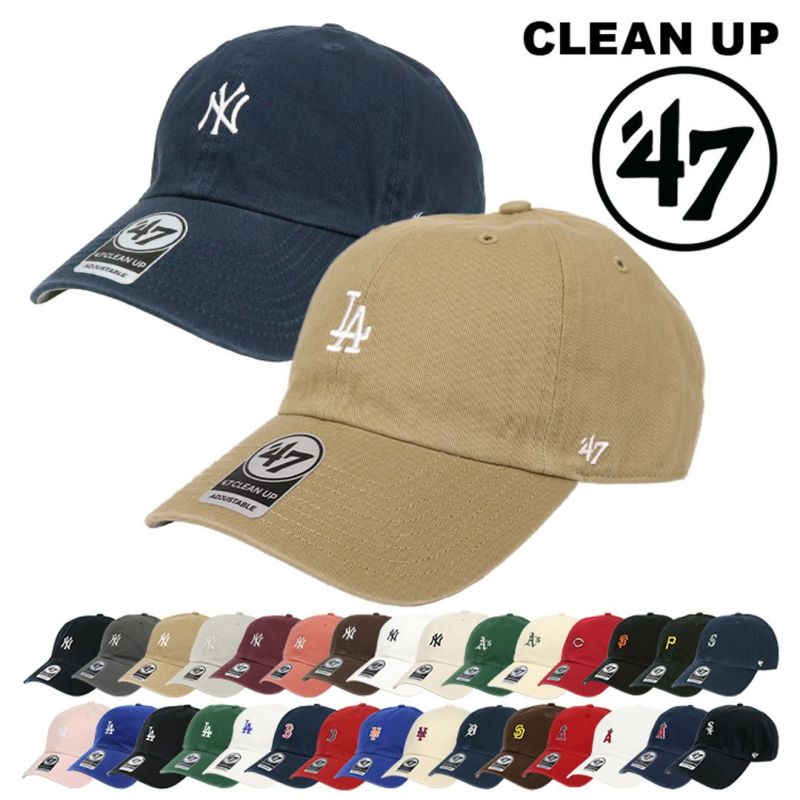 47Brand キャップ メンズ レディース メジャーリーグ NY ヤンキース LA ドジャース レッドソックス パドレス ホワイトソックス メッツ  ジャイアンツ タイガース マリナーズ タイガース アスレチックス エンゼルス レッズ ミニロゴ チビロゴ ローキャップ 帽子 ...