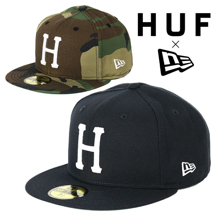 HUF ハフ×ニューエラ キャップ コラボ 帽子 59FIFTY New Era メンズ ベースボールキャップ