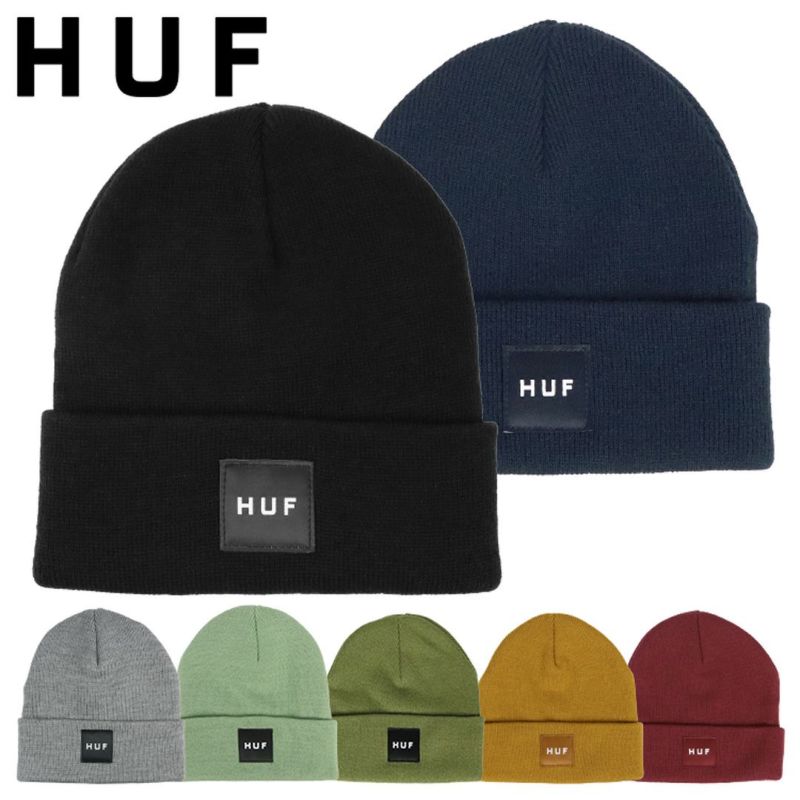 HUF ハフ ニット帽 ニットキャップ メンズ ボックスロゴ 帽子 ビーニー