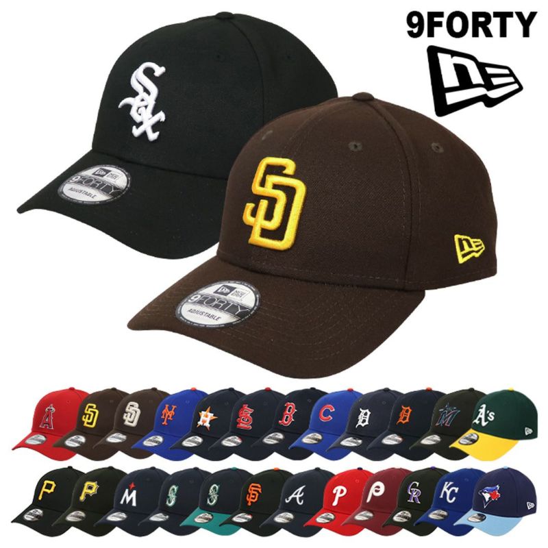 ニューエラ キャップ メジャーリーグ NEW ERA 9FORTY メンズ レディース 帽子 ロゴ ベースボールキャップ レッドソックス パドレス  メッツ カージナルス ホワイトソックス ツインズ タイガース アスレチックス ブレーブス マリナーズ アストロズ ...