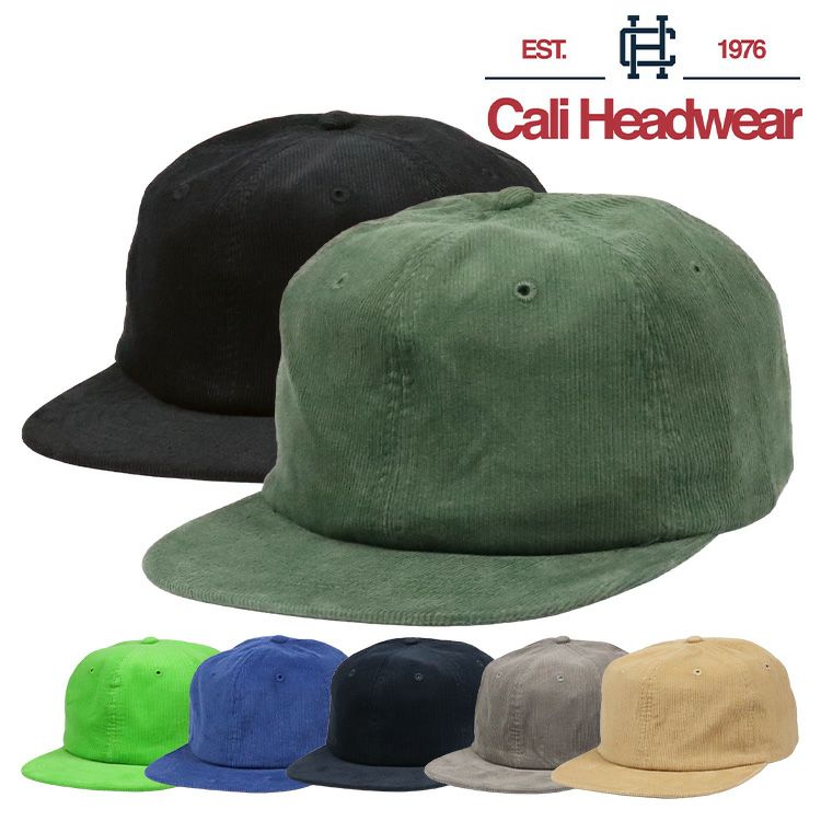 プチギフト Cali Headwear キャップ コーデュロイ TR-808 ブラック