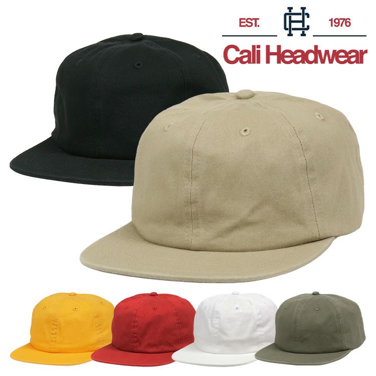 Cali Headwear カリヘッドウェア キャップ メンズ 無地 MID CROWN WASHED COTTON TWILL 6パネル 帽子  ストリート レディース ユニセックス 通販 人気 ブランド