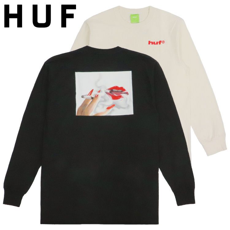 HUF ハフ ロンT メンズ バックプリント タバコ 煙草 長袖Tシャツ